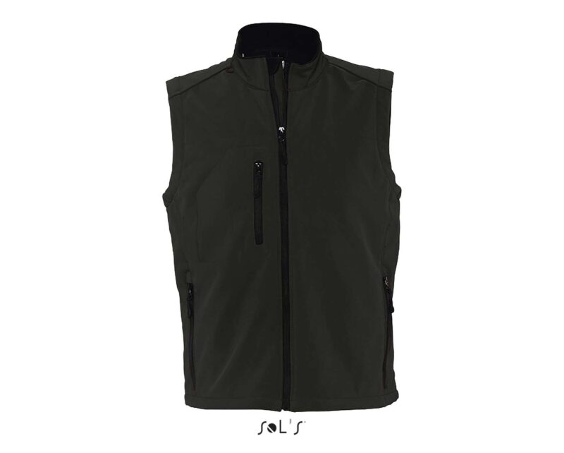 so46601-black-a1 SOL'S JACKET RALLYE - MEN SOFTSHELL SLEEVELESS - Μαύρο