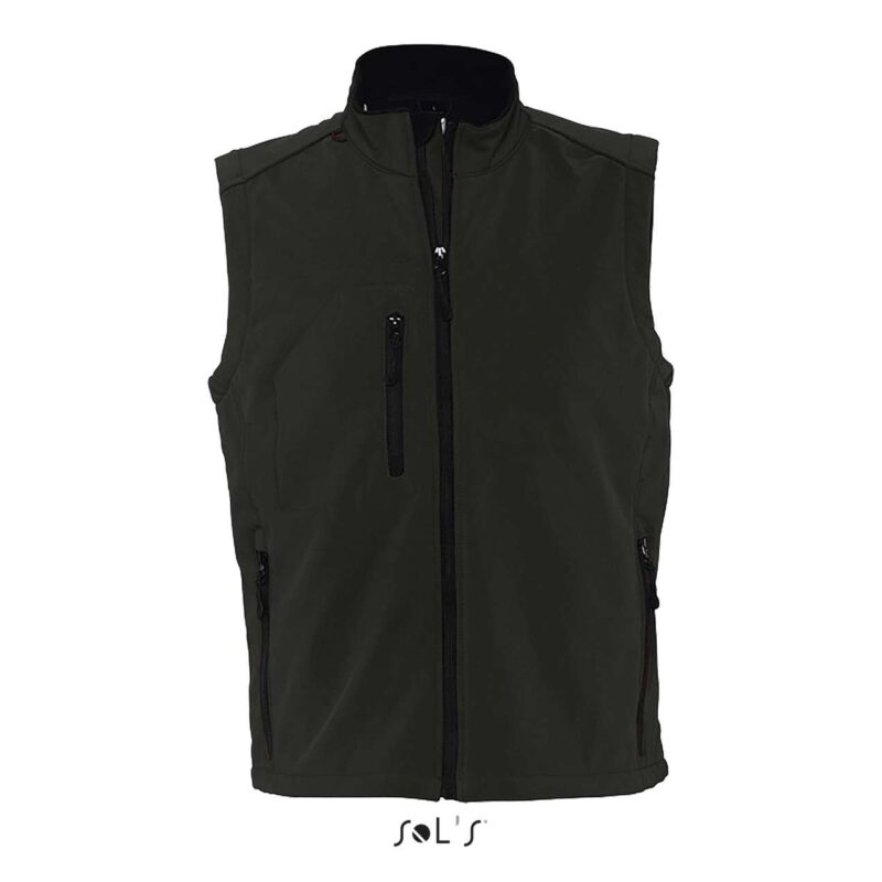 SOL'S JACKET RALLYE - MEN SOFTSHELL SLEEVELESS - Μαύρο