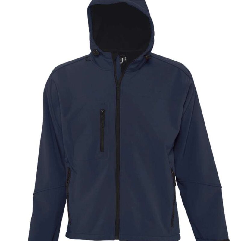 so46602-french_navy-a1 SOL'S REPLAY MEN - HOODED SOFTSHELL - Γαλλικό ναυτικό