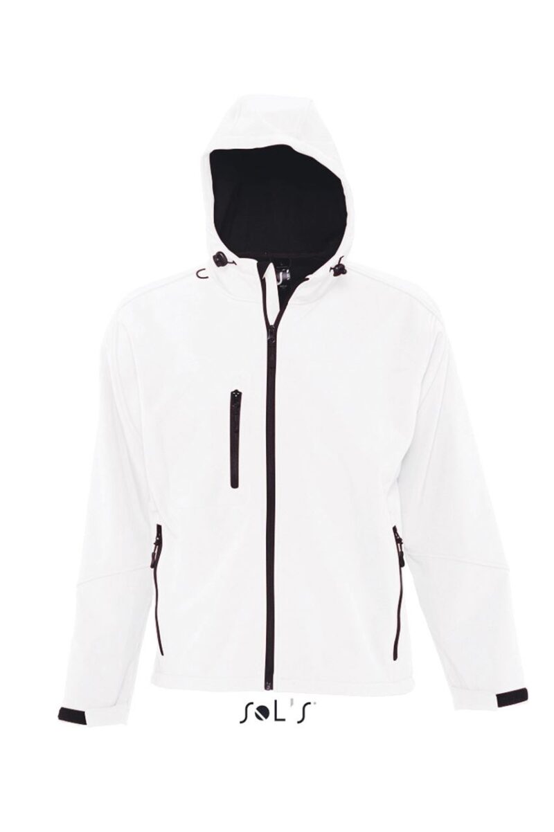 so46602-white-a SOL'S REPLAY MEN - HOODED SOFTSHELL - Λευκό