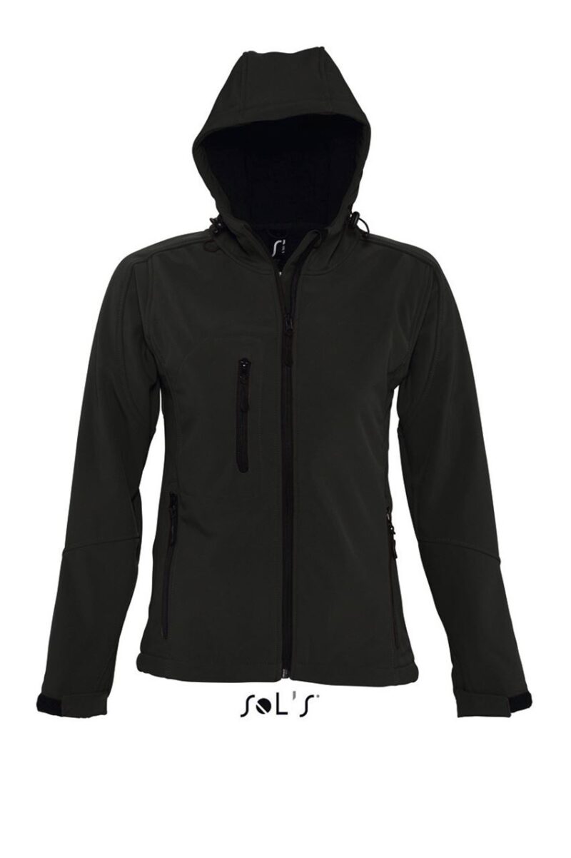 so46802-black-a SOL'S REPLAY WOMEN - HOODED SOFTSHELL - Μαύρο