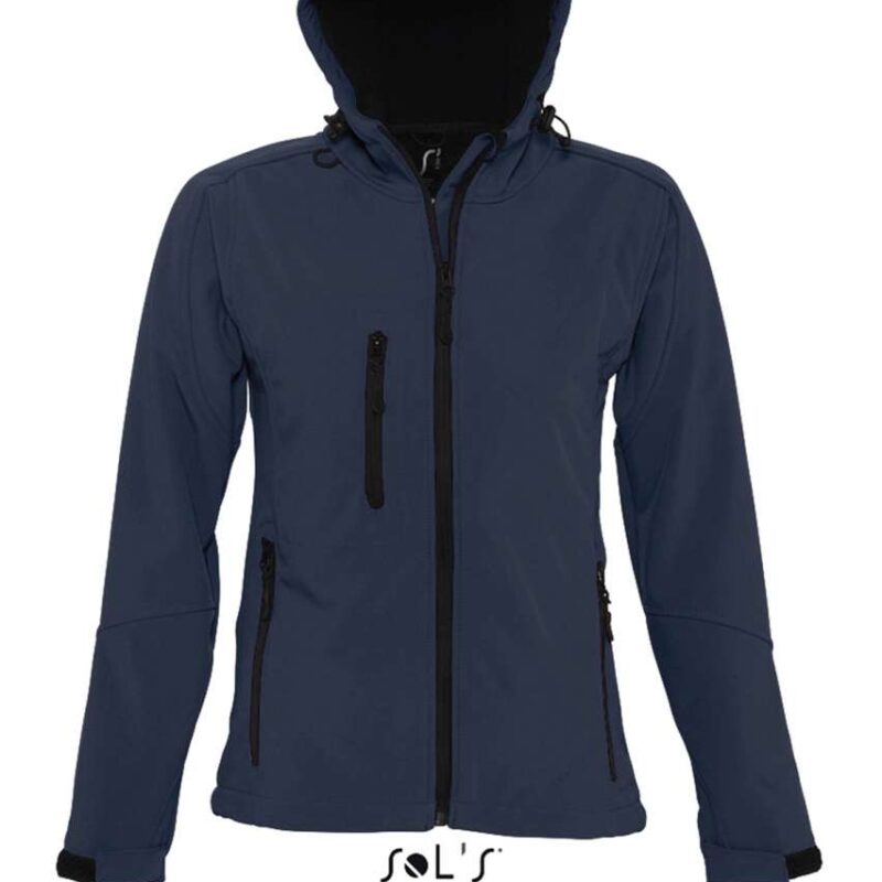 so46802-french_navy-a1 SOL'S REPLAY WOMEN - HOODED SOFTSHELL - Γαλλικό ναυτικό