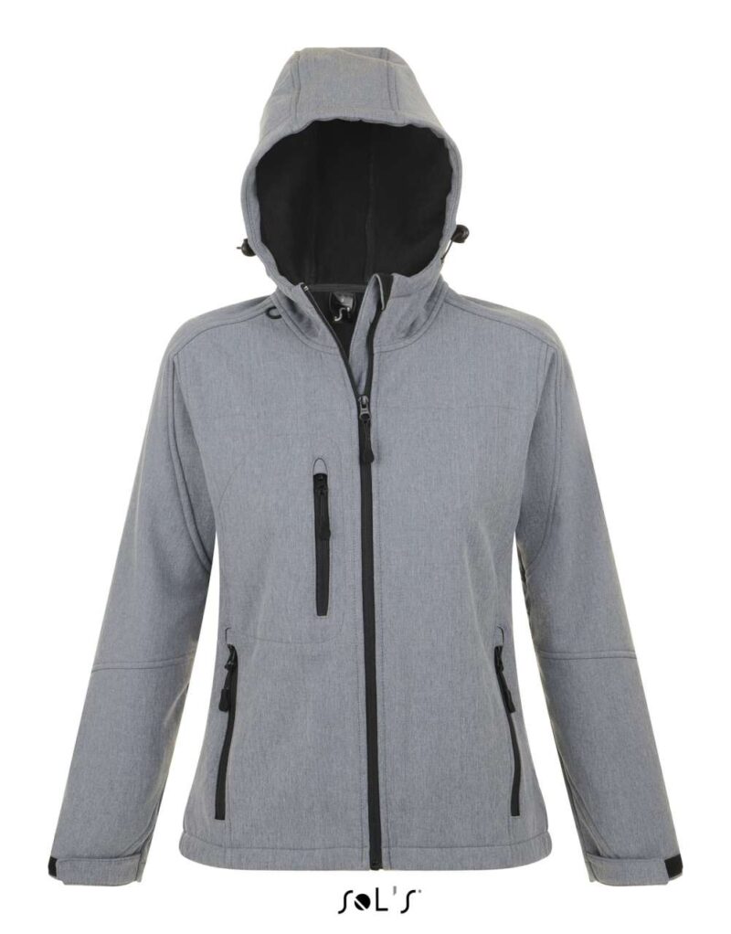 so46802-grey_melange-a1 SOL'S REPLAY WOMEN - HOODED SOFTSHELL - Γκρι Μελανζέ