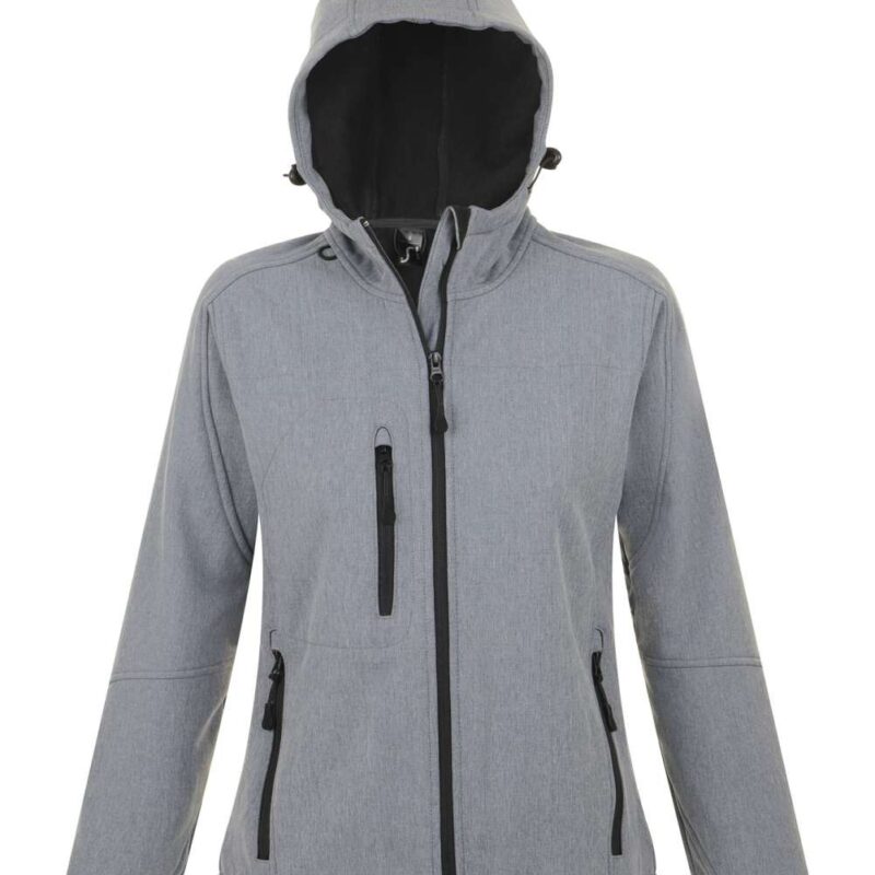 so46802-grey_melange-a1 SOL'S REPLAY WOMEN - HOODED SOFTSHELL - Γκρι Μελανζέ