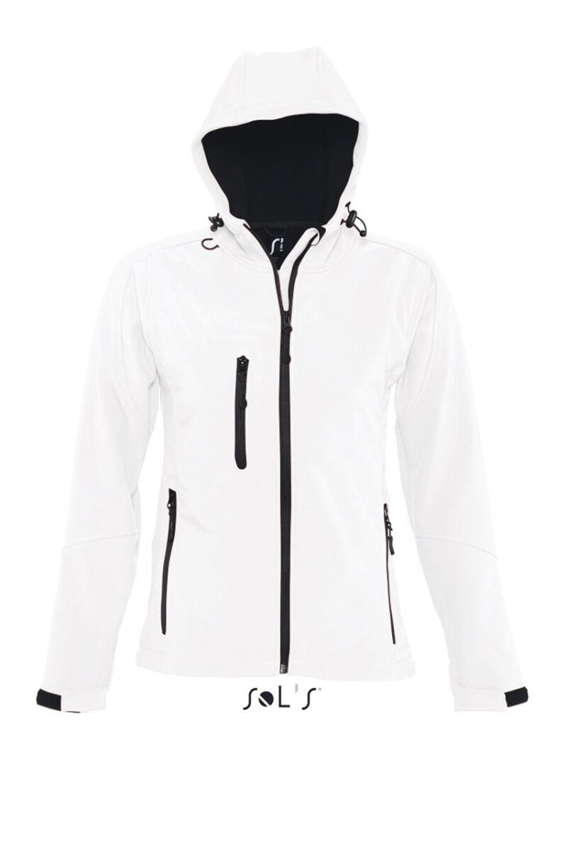 so46802-white-a SOL'S REPLAY WOMEN - HOODED SOFTSHELL - Λευκό