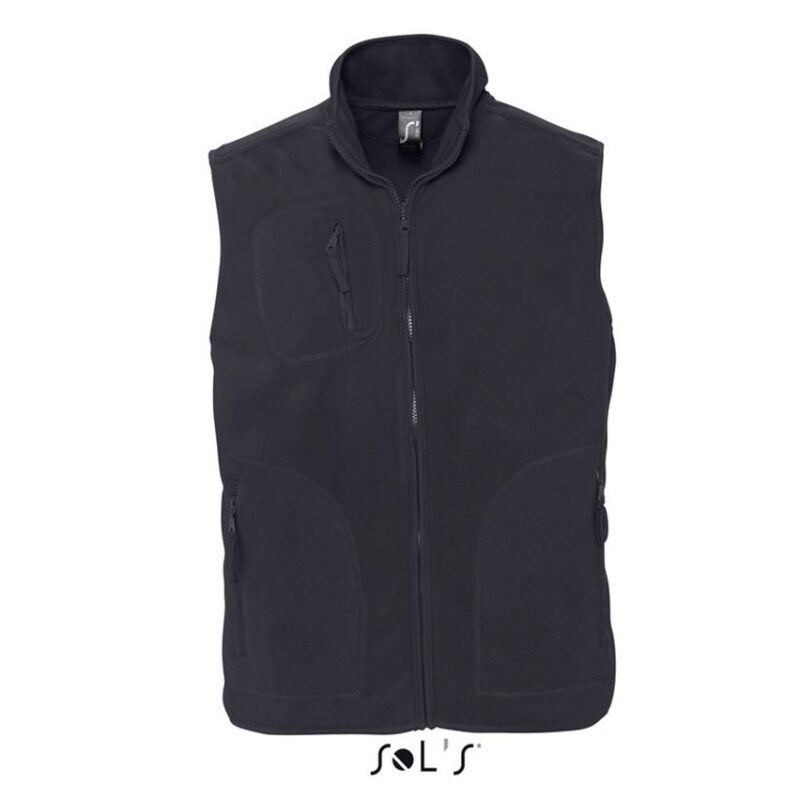 SOL'S NORWAY - UNISEX SLEEVELESS FLEECE CARDIGAN - Ανθρακί
