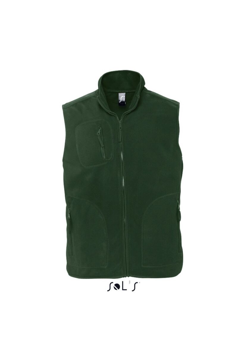 so51000-fir_green-a SOL'S NORWAY - UNISEX SLEEVELESS FLEECE CARDIGAN - Ελατοπράσινο