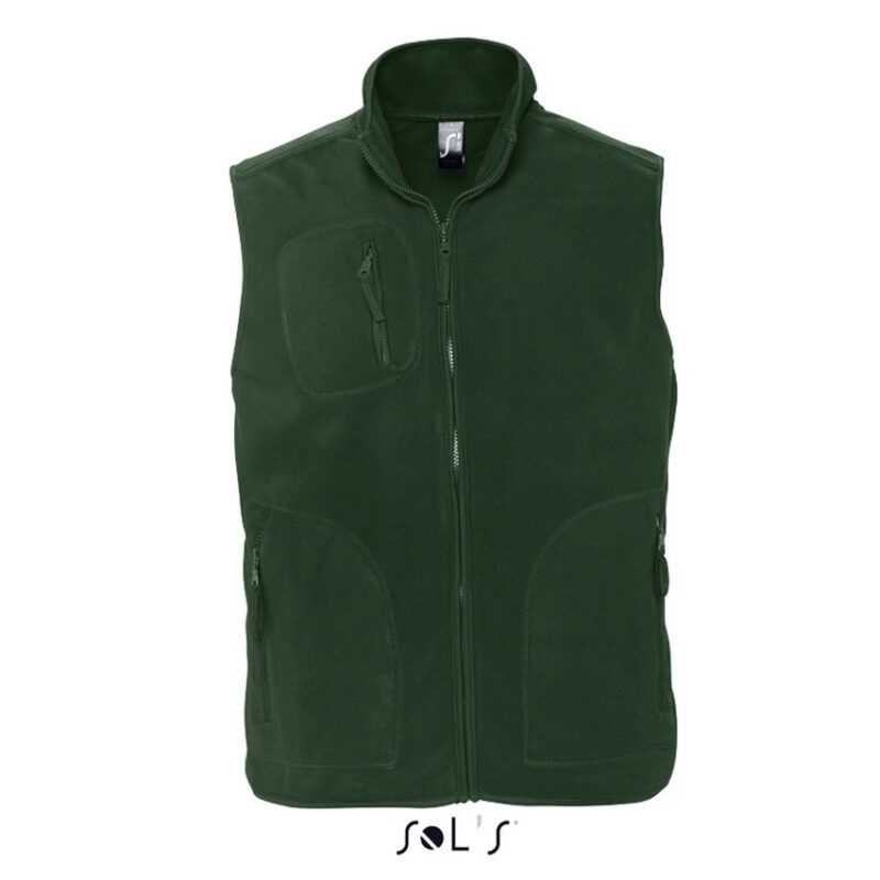 SOL'S NORWAY - UNISEX SLEEVELESS FLEECE CARDIGAN - Ελατοπράσινο