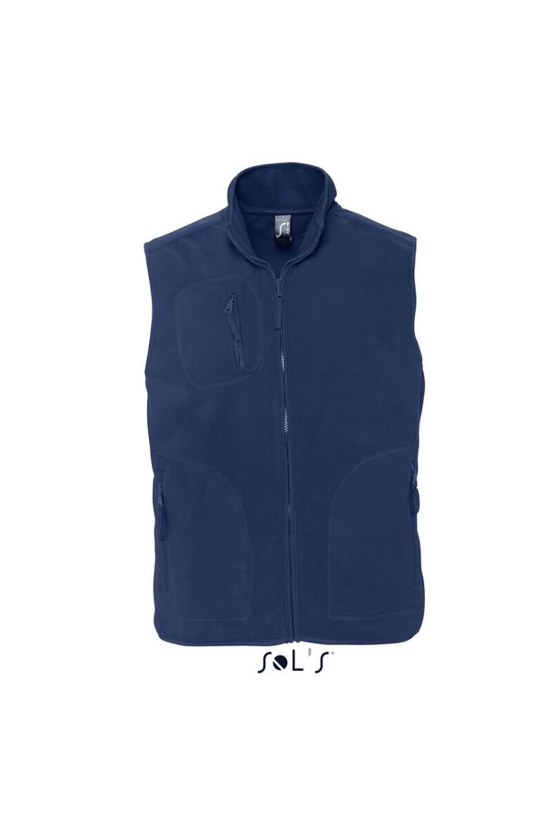 so51000-navy-a SOL'S NORWAY - UNISEX SLEEVELESS FLEECE CARDIGAN - Μπλε μαρίν
