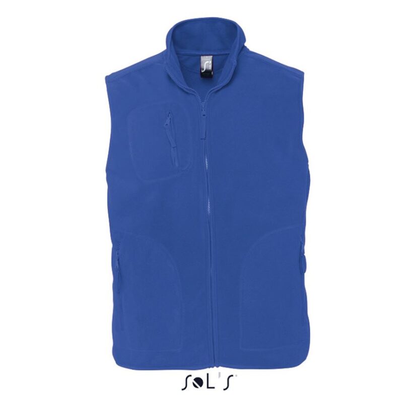 SOL'S NORWAY - UNISEX SLEEVELESS FLEECE CARDIGAN - Βασιλικό μπλε