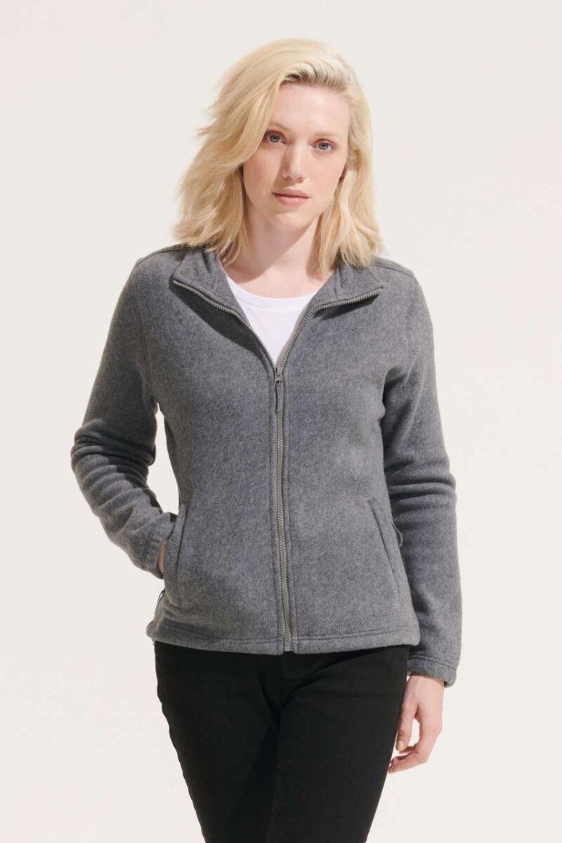 SOL'S NORTH WOMEN - ZIPPED FLEECE JACKET - Λευκό