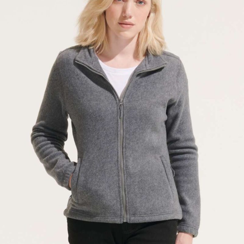 SOL'S NORTH WOMEN - ZIPPED FLEECE JACKET - Λευκό