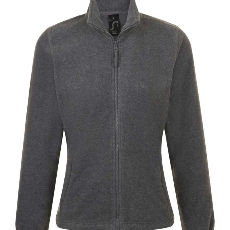 SOL'S NORTH WOMEN - ZIPPED FLEECE JACKET - Γκρι Μελανζέ