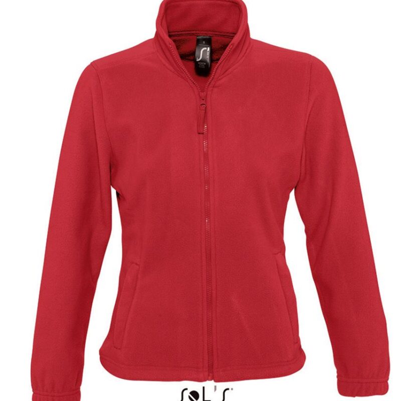 SOL'S NORTH WOMEN - ZIPPED FLEECE JACKET - Κόκκινο