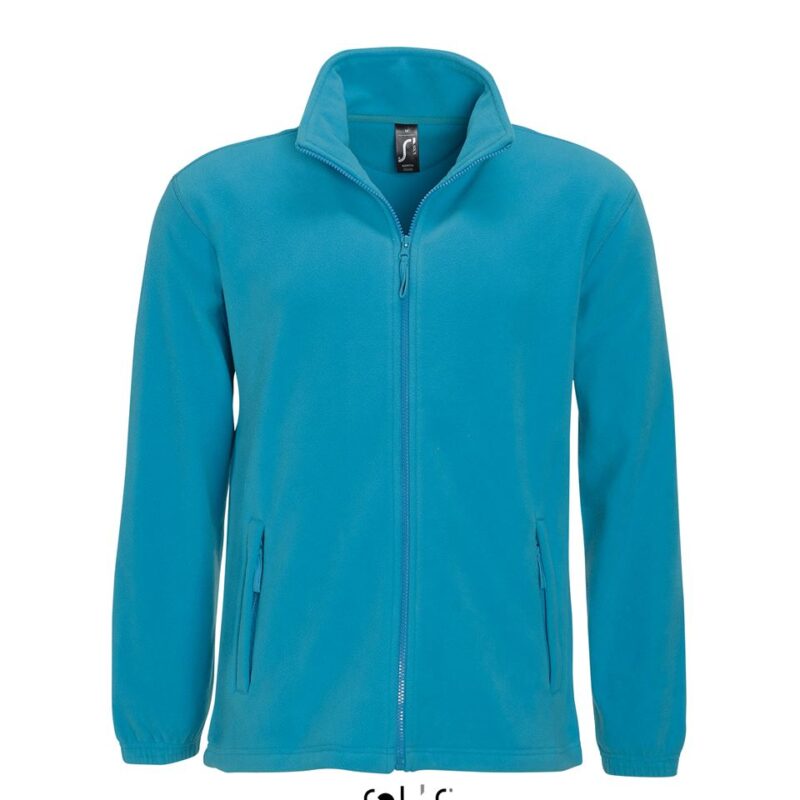 SOL'S NORTH MEN - ZIPPED FLEECE JACKET - Θαλασσί
