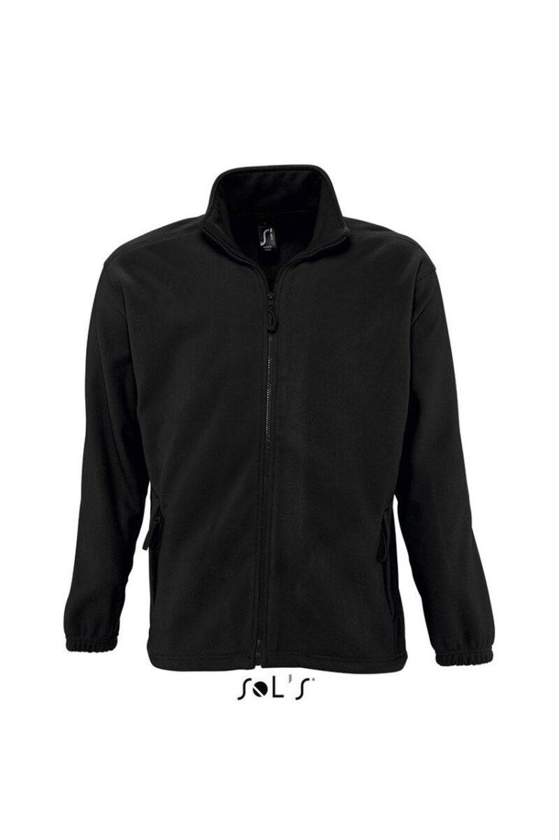 so55000-black-a SOL'S NORTH MEN - ZIPPED FLEECE JACKET - Μαύρο