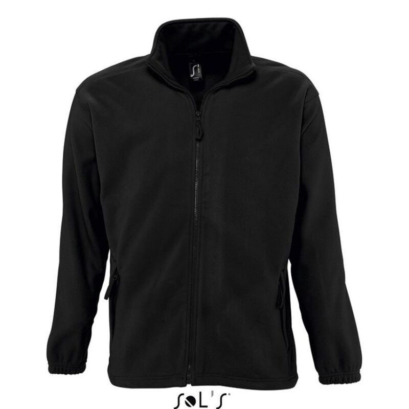 SOL'S NORTH MEN - ZIPPED FLEECE JACKET - Μαύρο