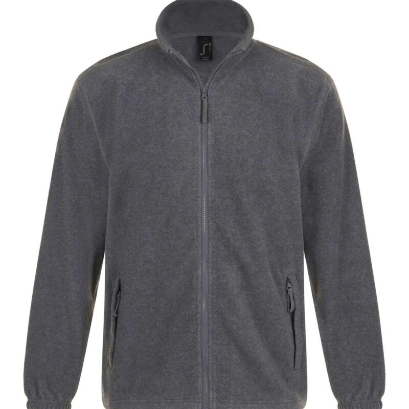 SOL'S NORTH MEN - ZIPPED FLEECE JACKET - Γκρι Μελανζέ