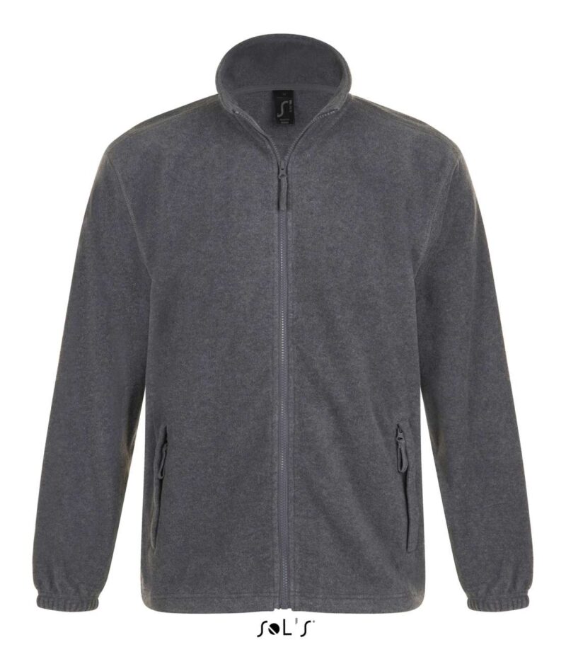 so55000-grey_melange-a1 SOL'S NORTH MEN - ZIPPED FLEECE JACKET - Γκρι Μελανζέ
