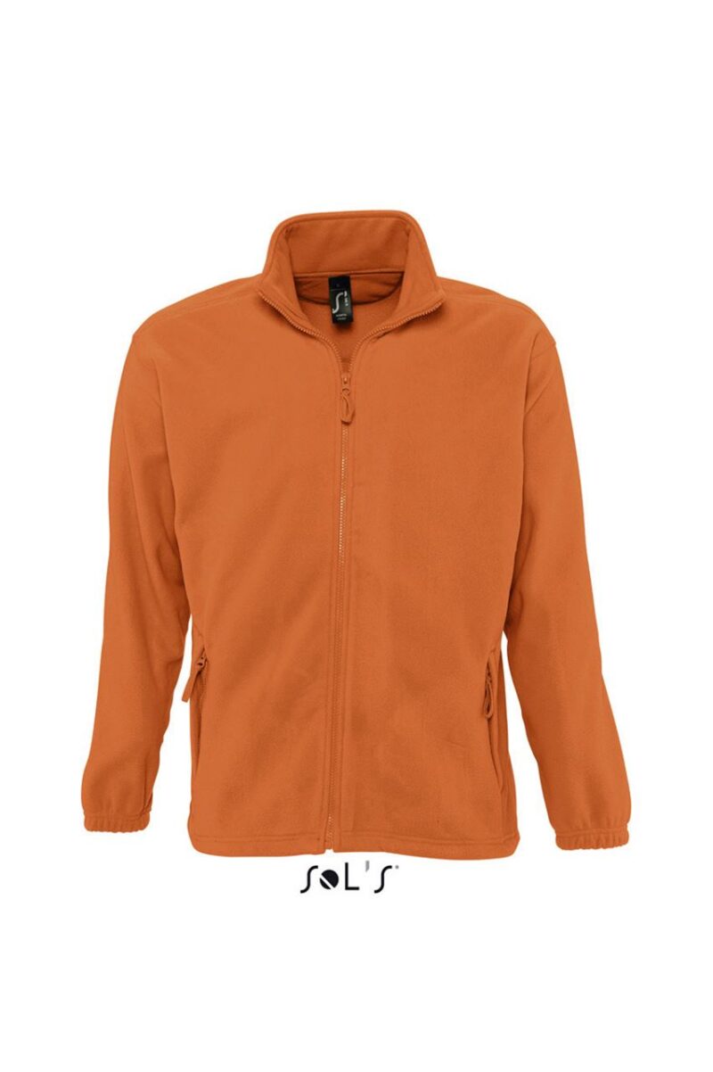 SOL'S NORTH MEN - ZIPPED FLEECE JACKET - πορτοκαλί