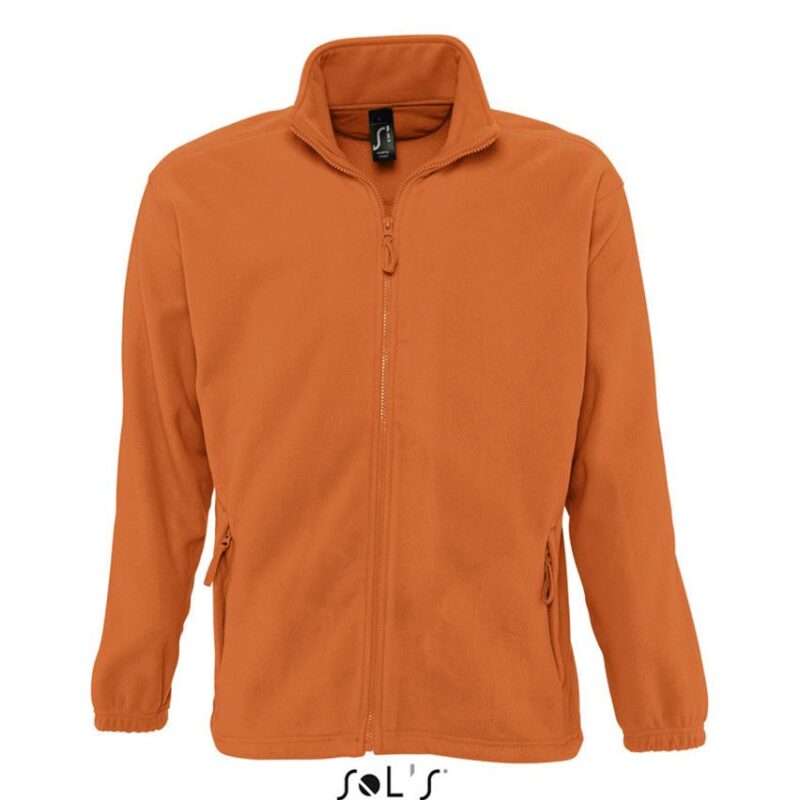 SOL'S NORTH MEN - ZIPPED FLEECE JACKET - πορτοκαλί