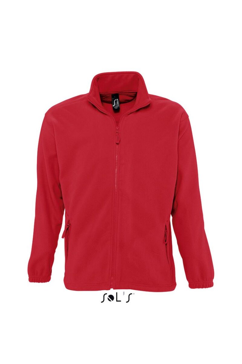SOL'S NORTH MEN - ZIPPED FLEECE JACKET - Κόκκινο