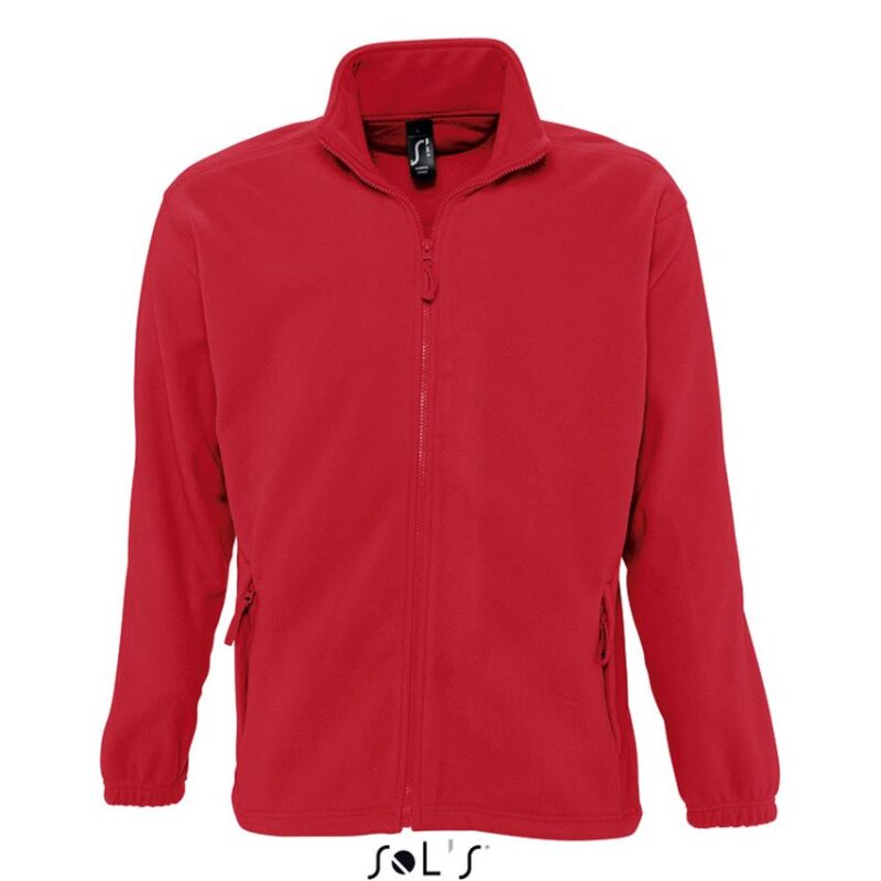SOL'S NORTH MEN - ZIPPED FLEECE JACKET - Κόκκινο