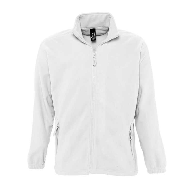 SOL'S NORTH MEN - ZIPPED FLEECE JACKET - Λευκό