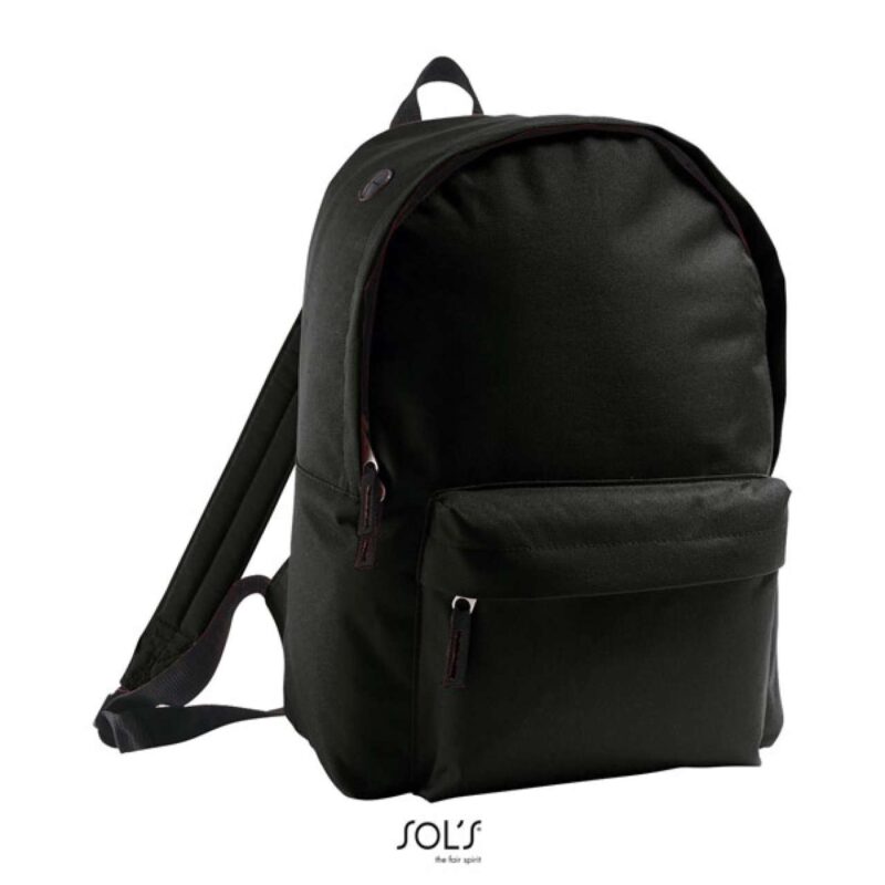 SOL'S RIDER - 600D POLYESTER RUCKSACK - Μαύρο