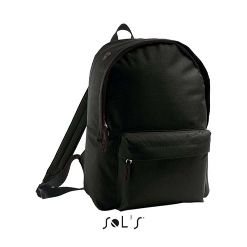 SOL'S RIDER KIDS' - 600D POLYESTER RUCKSACK - Μαύρο