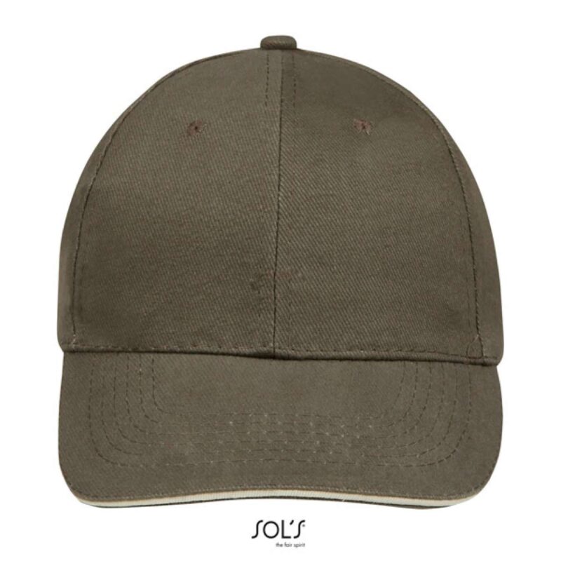 BUFFALO SOL'S - SIX PANEL CAP - χακί/μπεζ