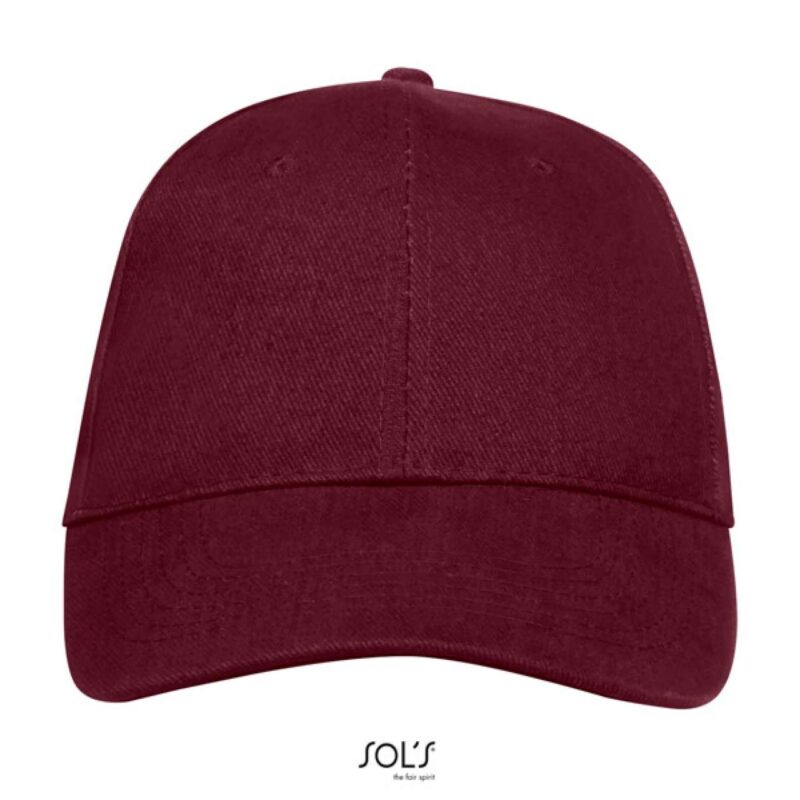 so88100-burgundy-a1 BUFFALO SOL'S - SIX PANEL CAP - μπορντό