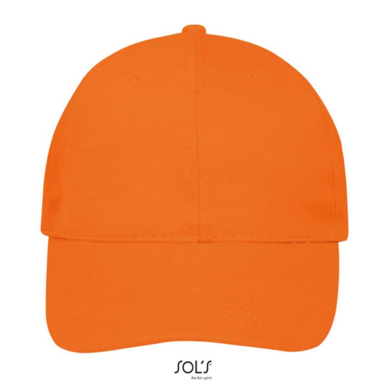 so88100-orange-a1 BUFFALO SOL'S - SIX PANEL CAP - πορτοκαλί