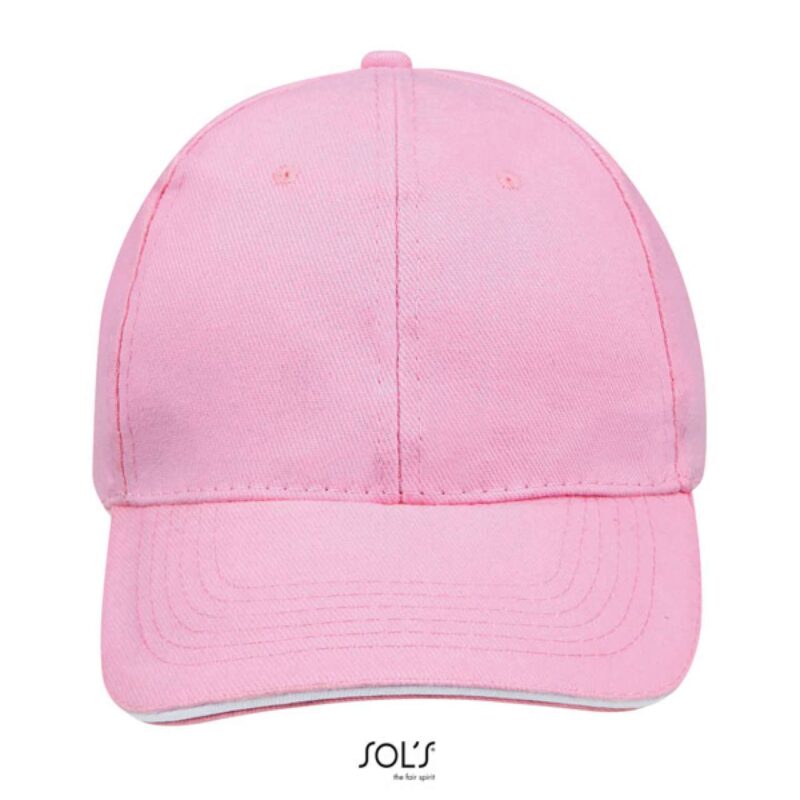 so88100-pink_white-a1 BUFFALO SOL'S - SIX PANEL CAP - Ροζ/Λευκό