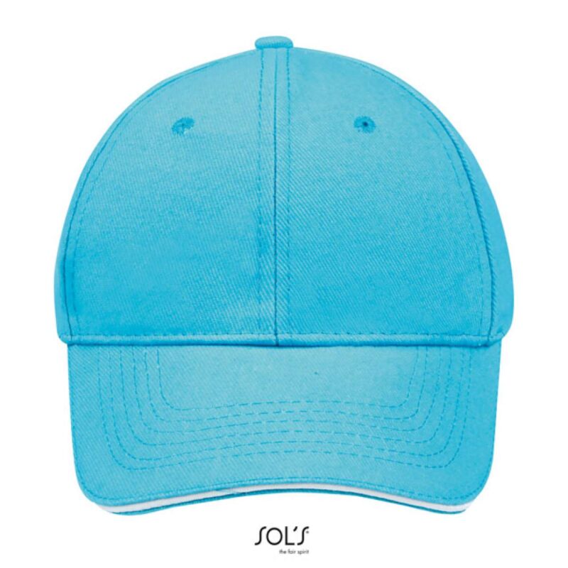 so88100-turquoise_white-a1 BUFFALO SOL'S - SIX PANEL CAP - Τυρκουάζ/Λευκό