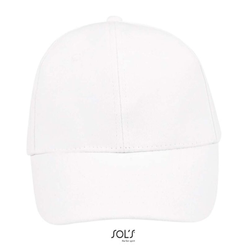 so88100-white-a1 BUFFALO SOL'S - SIX PANEL CAP - Λευκό