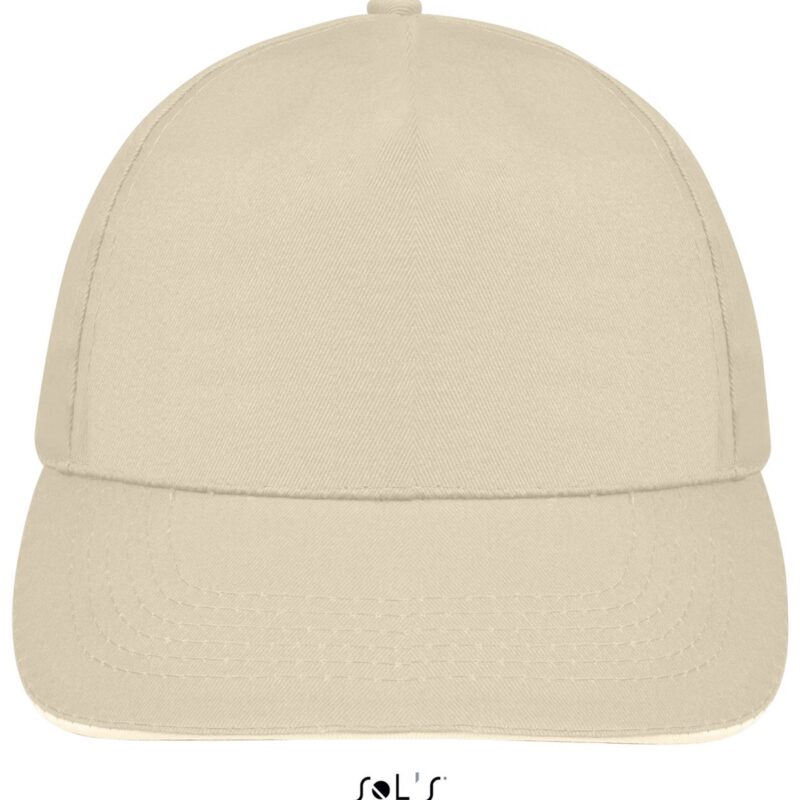 so88110-beige_white-a SOL'S SUNNY - FIVE PANEL CAP - μπεζ/λευκό