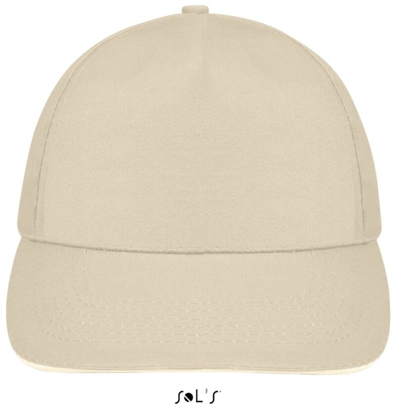 so88110-beige_white-a SOL'S SUNNY - FIVE PANEL CAP - μπεζ/λευκό