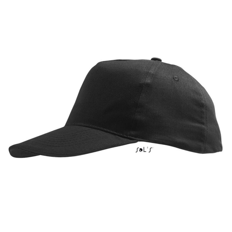 so88111-black-a SOL'S SUNNY KIDS' - FIVE PANELS CAP - Μαύρο