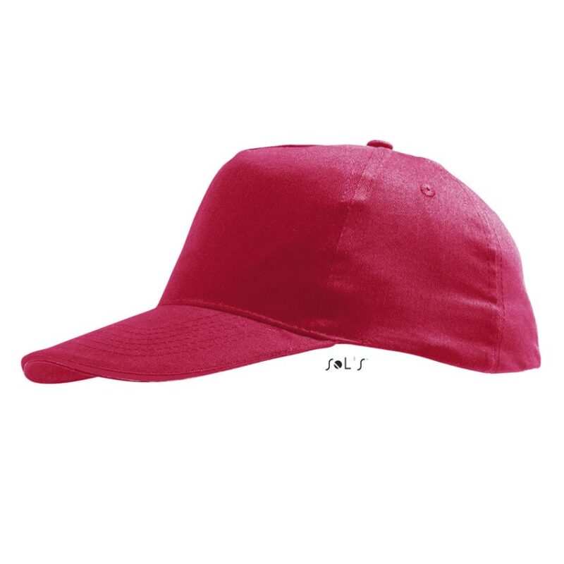 so88111-red-a SOL'S SUNNY KIDS' - FIVE PANELS CAP - Κόκκινο