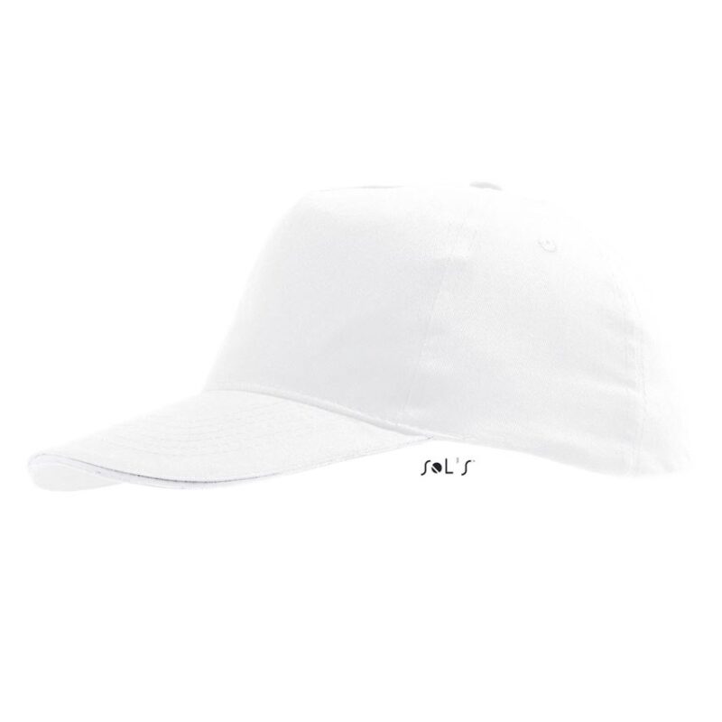so88111-white-a SOL'S SUNNY KIDS' - FIVE PANELS CAP - Λευκό
