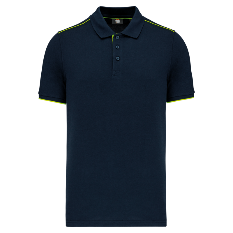 Designed To Work MEN SHORT-SLEEVED CONTRASTING DAYTODAY POLO SHIRT - Navy/Silver