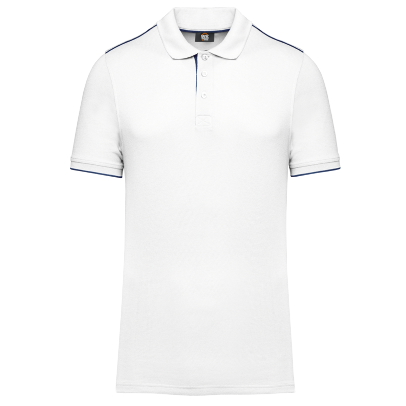 Designed To Work MEN SHORT-SLEEVED CONTRASTING DAYTODAY POLO SHIRT - Λευκό/Ναυτικό