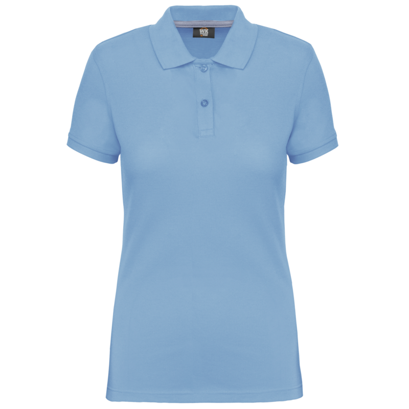 Designed To Work LADIES' SHORT-SLEEVED POLO SHIRT - Γαλάζιο