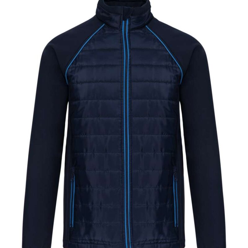 wk6147-navylight_royal_blue-a1 Designed To Work UNISEX DUAL-FABRIC DAYTODAY JACKET - Navy/Light Royal Blue