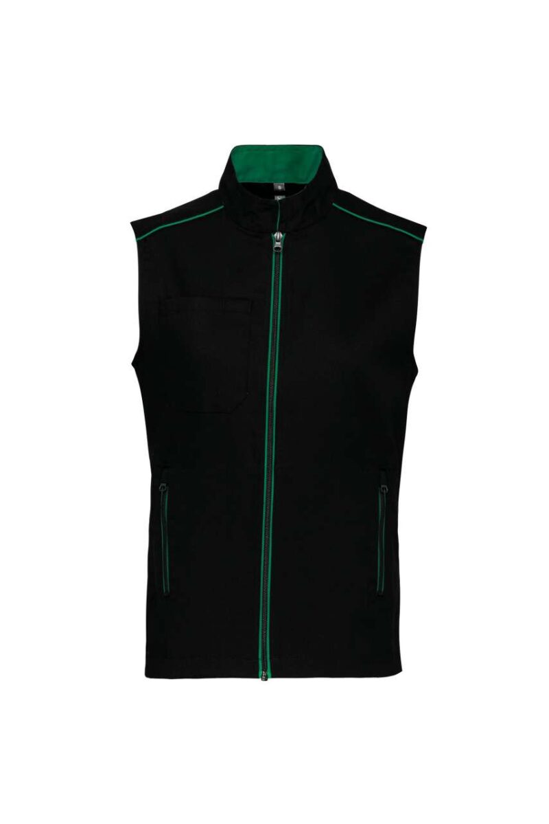 wk6148-blackkelly_green-a1 Designed To Work Ανδρικό DAYTODAY GILET - Black/Kelly Green