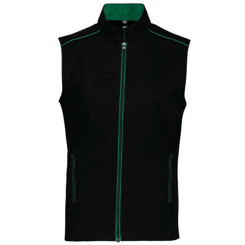 wk6148-blackkelly_green-a1 Designed To Work Ανδρικό DAYTODAY GILET - Black/Kelly Green
