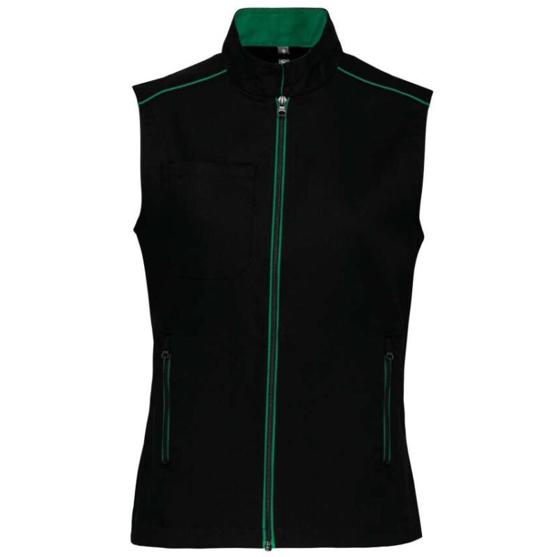 wk6149-blackkelly_green-a1 Designed To Work DAYTODAY GILET LADIES' - Μαύρο/Κόκκινο