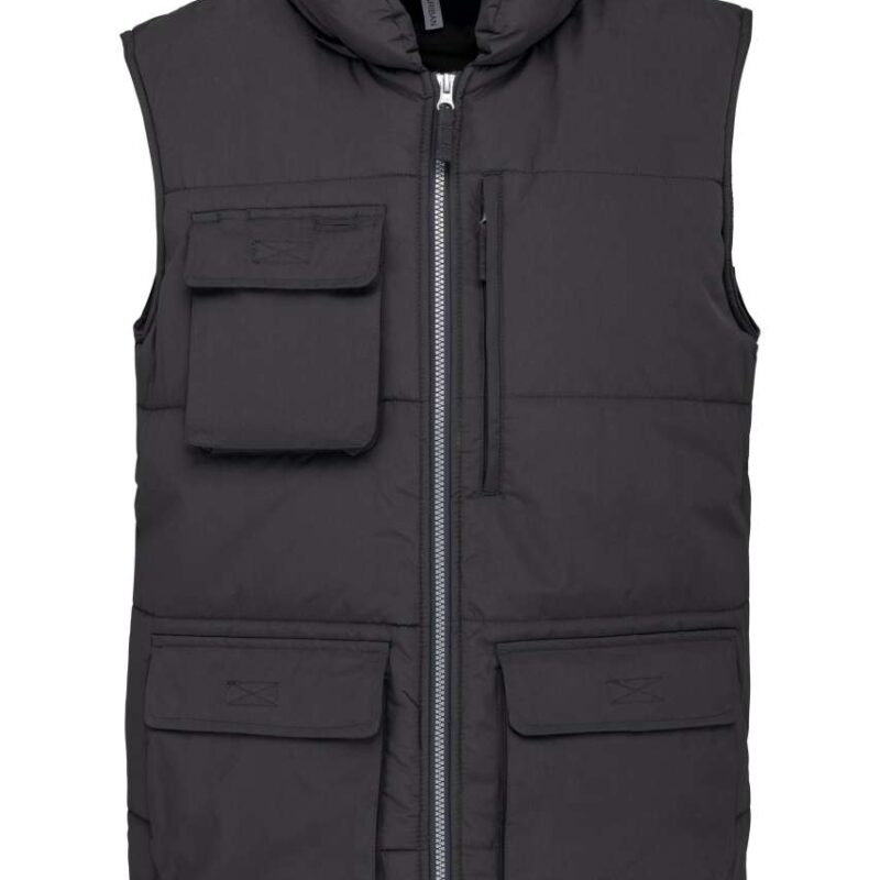 wk615-dark_grey-a1 Designed To Work QUILTED BODYWARMER - Σκούρο Γκρι