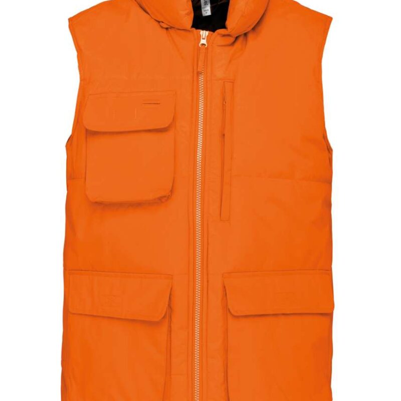 wk615-orange-a1 Designed To Work QUILTED BODYWARMER - πορτοκαλί